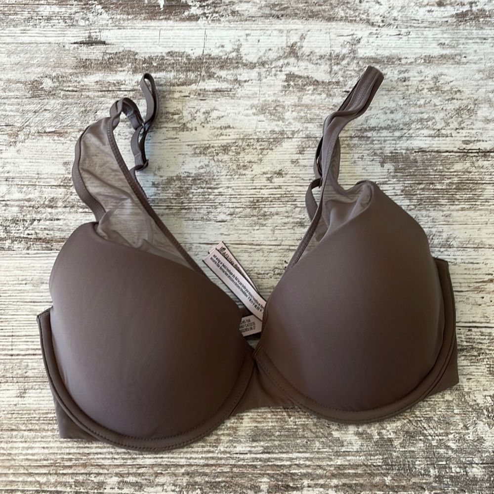 VICTORIA’S SECRET Mesh Panel Demi Bra Taupe